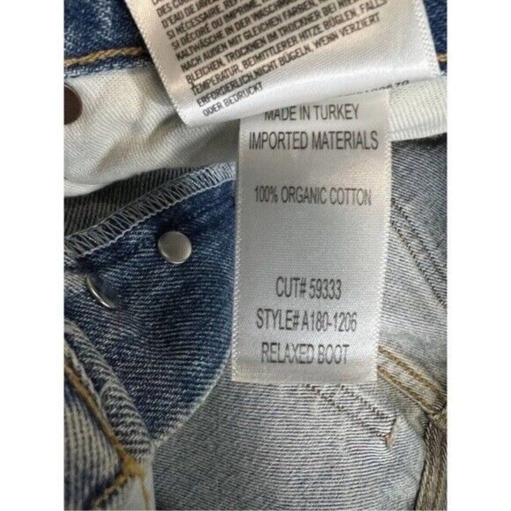 Agolde Mid Rise Relaxed Boot Straight Leg Jeans in Wireless Size 25 - Picture 11 of 12